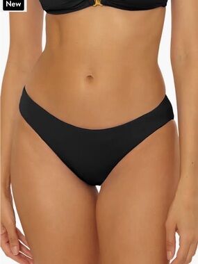 BECCA Black 'Twist & Turns' Bikini Bottoms XS